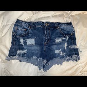 Distressed demon shorts